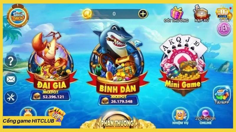 Top 2 phòng chơi bắn cá Thần Tài phổ biến